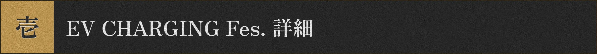 EV CHARGING Fes. 詳細